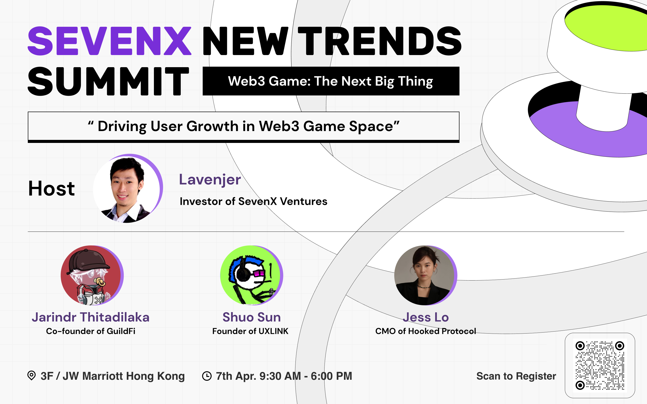 亚洲顶级游戏 全球头部基建，香港Web3嘉年华最热游戏峰会「SEVENX NEW TRENDS SUMMIT」议程揭晓