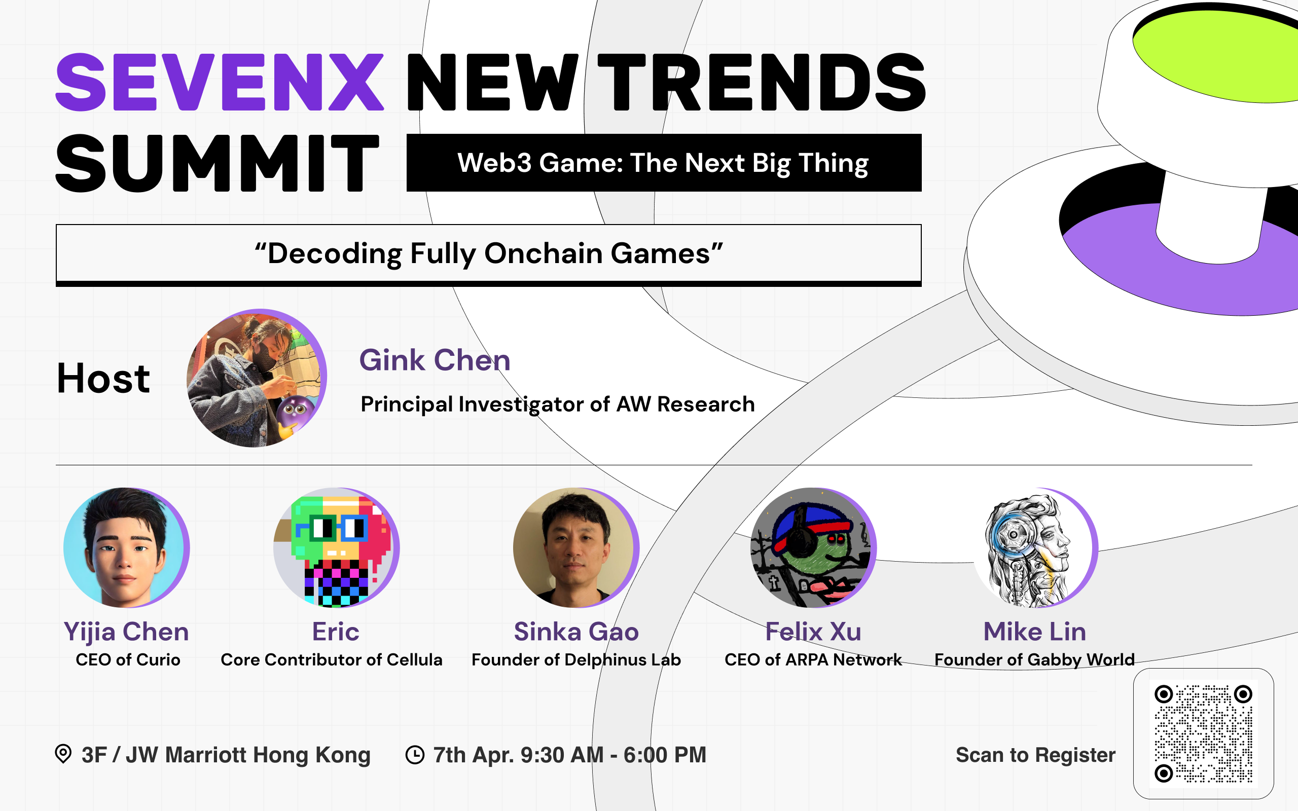 亚洲顶级游戏 全球头部基建，香港Web3嘉年华最热游戏峰会「SEVENX NEW TRENDS SUMMIT」议程揭晓