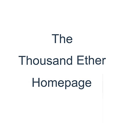 Thousand Ether Homepage